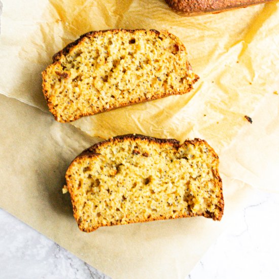 Healthy Orange Poppy Seed Loaf