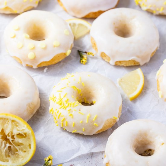 Lemon Glazed Donuts (Baked)