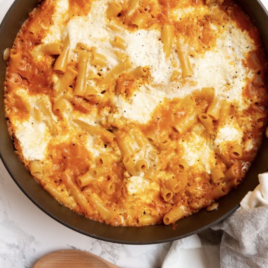 Pumpkin and Sausage Baked Ziti