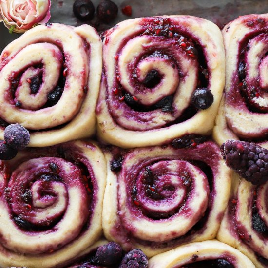 Triple Berry Sweet Rolls