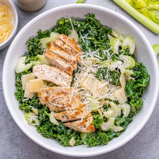 GRILLED CHICKEN KALE CAESAR SALAD