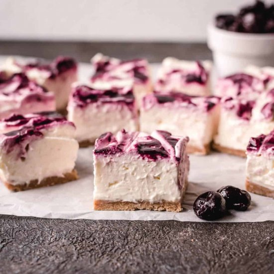 No Bake Cherry Cheesecake Bars