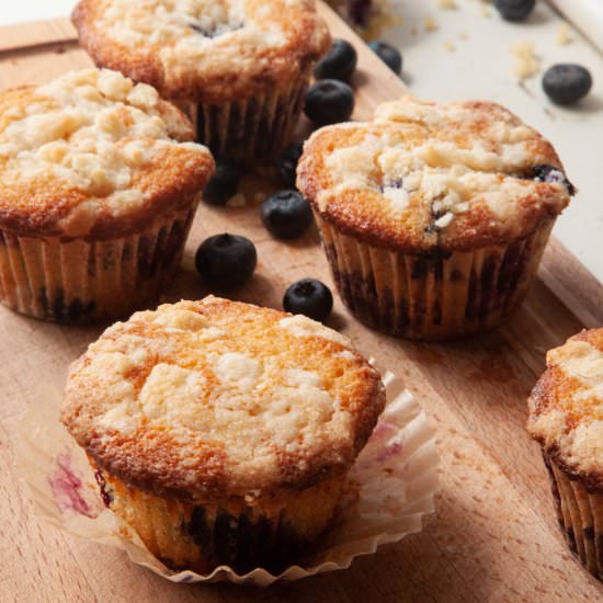 Bakery Style Blueberry Muffins