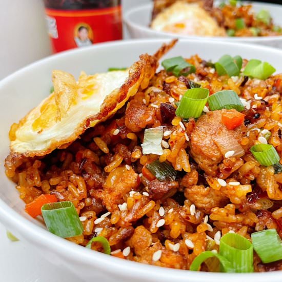 Lao Gan Ma Garlic Pork Fried Rice