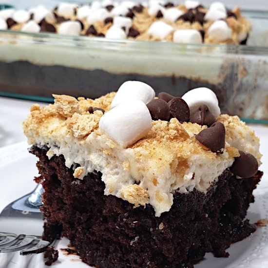 Smores Poke Cake