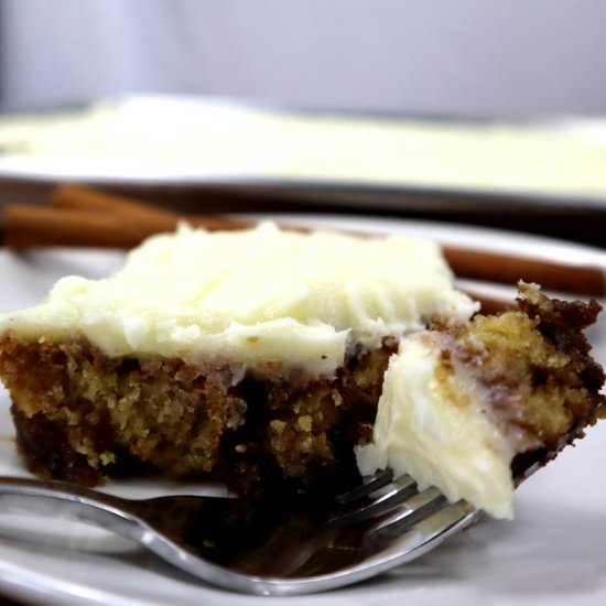 Cinnamon Roll Sheet Cake