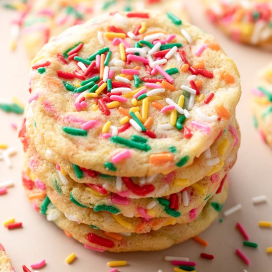 Sprinkle Vanilla Pudding Cookies