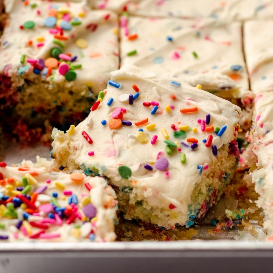 funfetti sheet cake