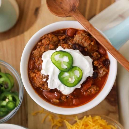 Beer, Chorizo & Beef Chili