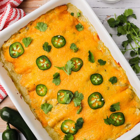 Easy Green Enchiladas Casserole