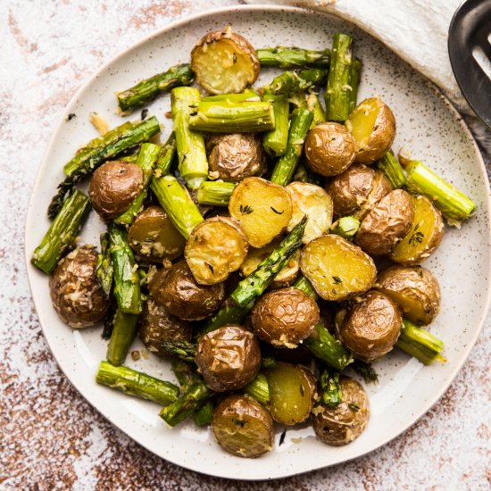 Roasted Asparagus and Potatoes