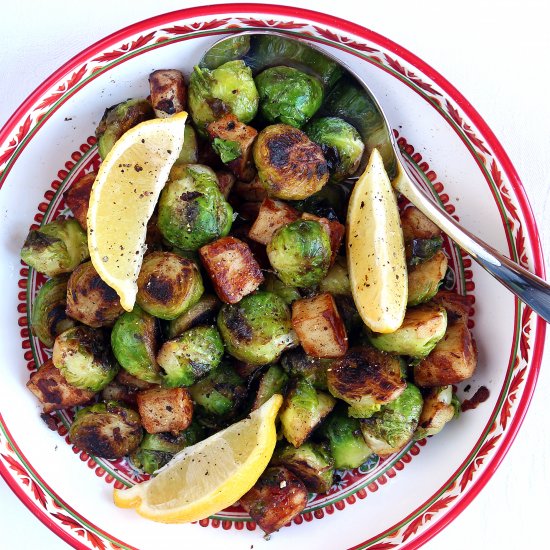 Pan Fried Brussels Sprouts