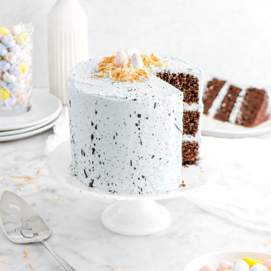 Robins Egg Chocolate Cake