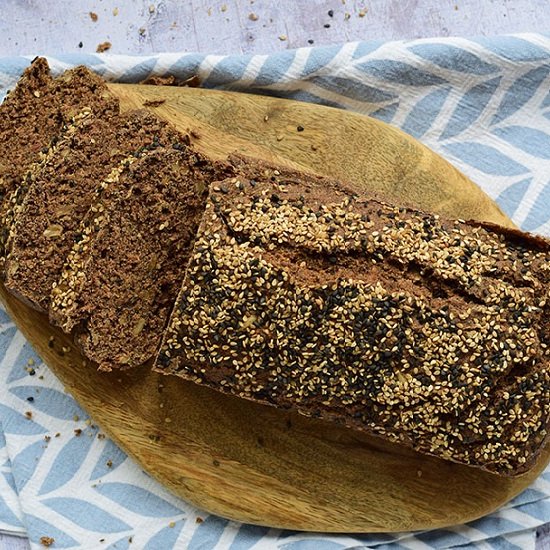 Spelt Buckwheat Bread With Sesame