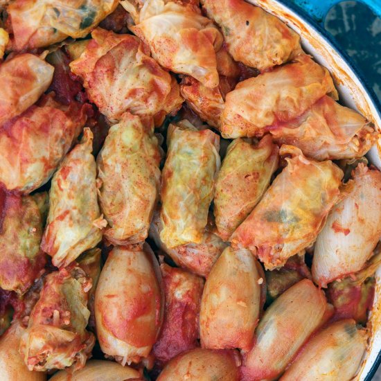 Ukrainian Stuffed Cabbage Holubtsi