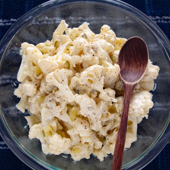 Creamy low carb “potato” salad