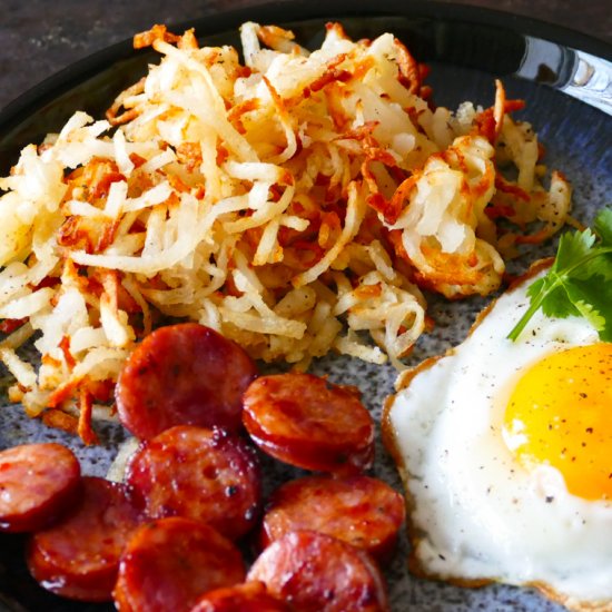 Frozen Hashbrowns in Air Fryer