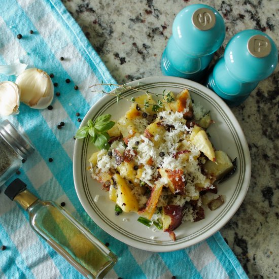 Parmesan Herb Smashed Potatoes