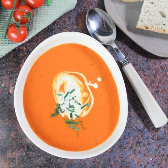 Tomato, Red Pepper Mascarpone Soup