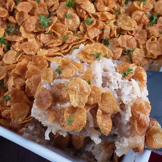 Cacio e Pepe Hash Brown Casserole