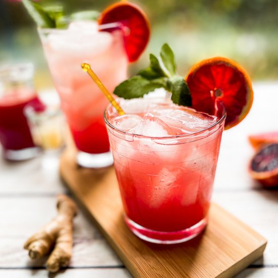 Blood Orange Ginger Cocktail