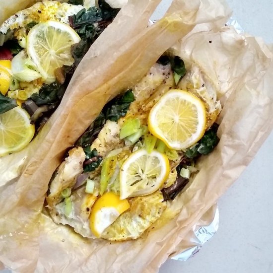 Parchment-Steamed Fish En-Papillote