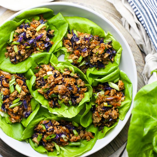 Ground Chicken Lettuce Wraps