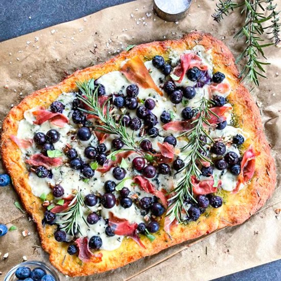 Savory Blueberry Prosciutto Pizza