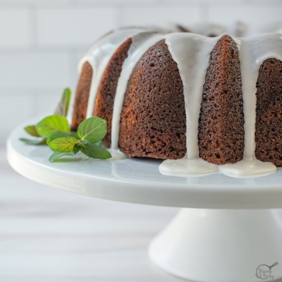 Banana Bread Bundt & Bourbon Glaze