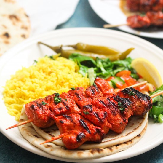 Indian Tandoori Chicken Kebabs