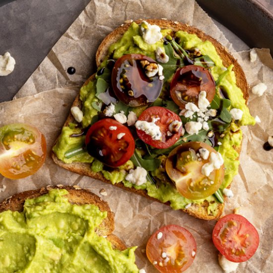 Avocado Toast with Balsamic Glaze