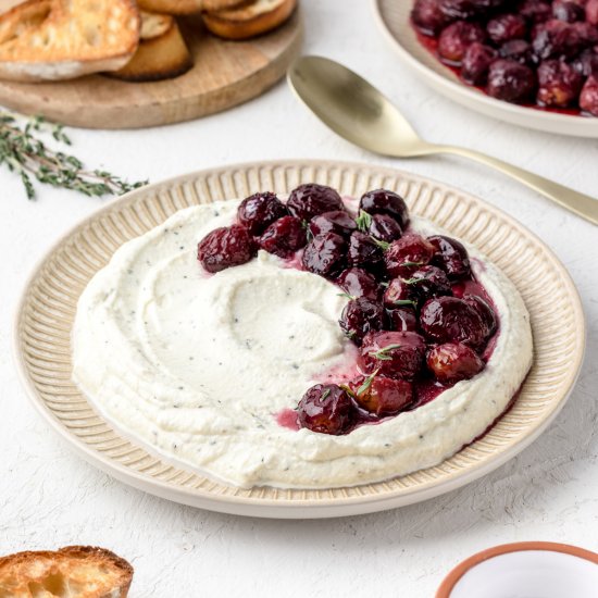 Ricotta Dip with Roasted Grapes