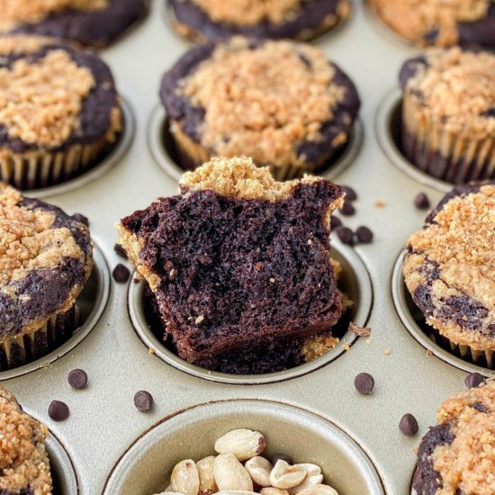 Chocolate Peanut Butter Muffins