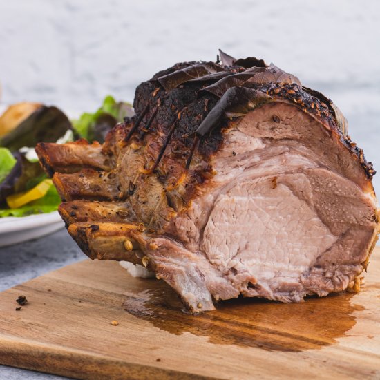 Apple Cider Brined Pork Rib Roast