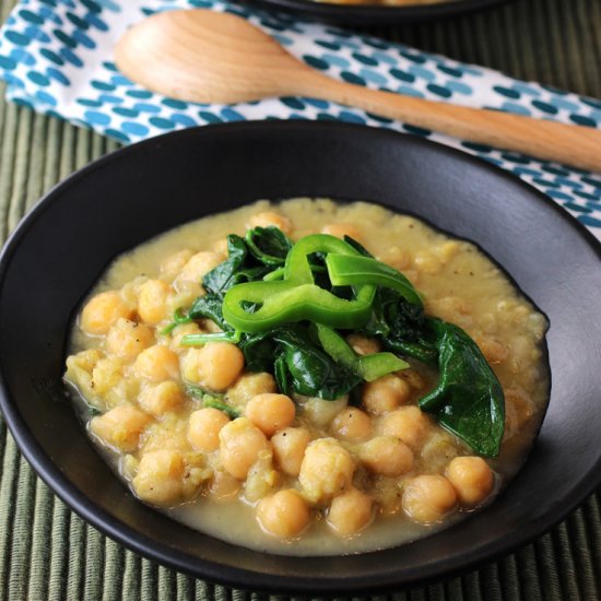 Cacio e pepe chickpeas