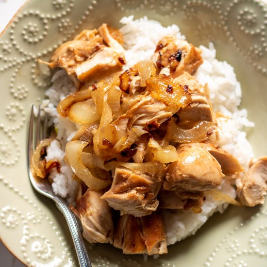 Stovetop Chicken and Onions