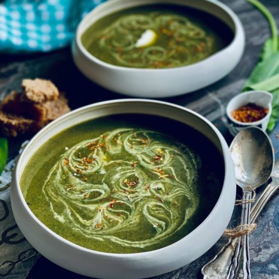 Luscious Wild Garlic & Nettle Soup