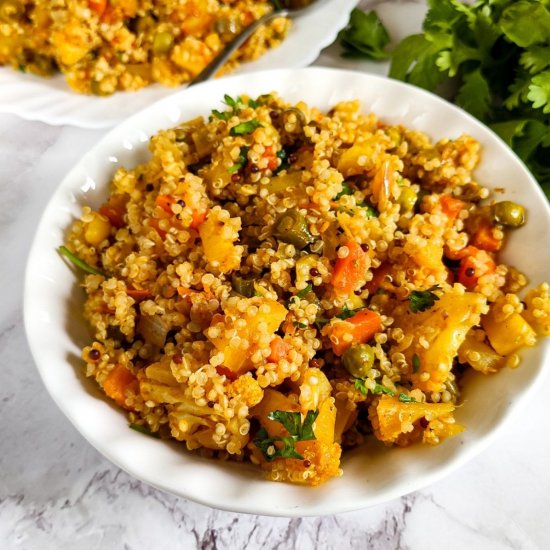 Curried quinoa with vegetables