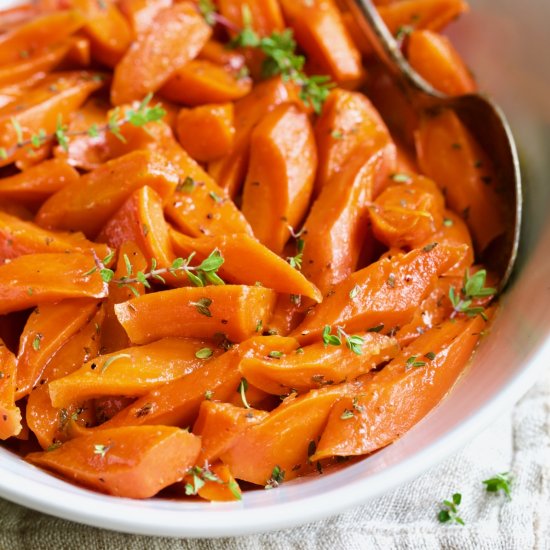 Bourbon-Glazed Carrots with Honey