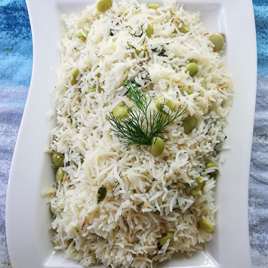 Persian Dill and Lima Bean Rice