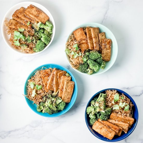 crispy sheet pan noodles with tofu