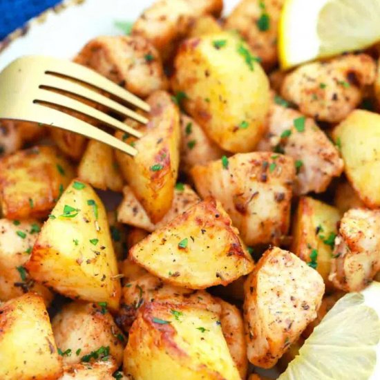 Air Fryer Chicken and Potatoes