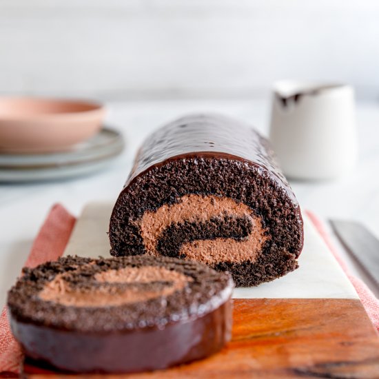 Double Chocolate Swiss Roll