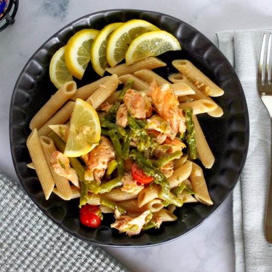 Salmon Asparagus Pasta Recipe