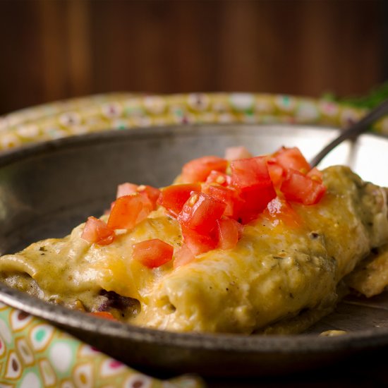 Black Bean Enchiladas Verdes