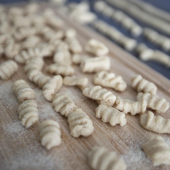 Homemade cavatelli pasta