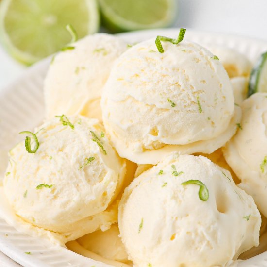 No-Churn Lime Ice Cream