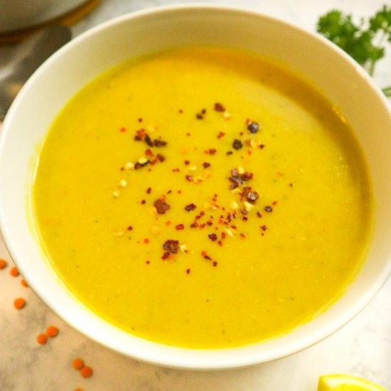 Mediterranean Red Lentil Soup