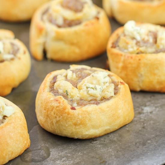 Sausage and Boursin Pinwheels