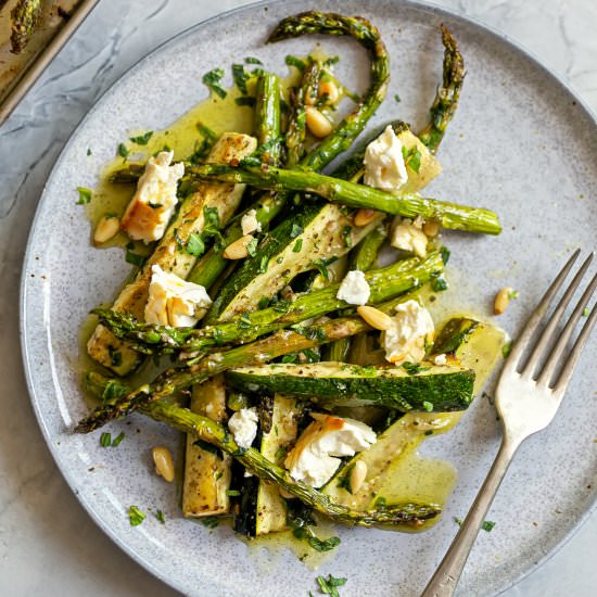 Roasted Asparagus and Feta